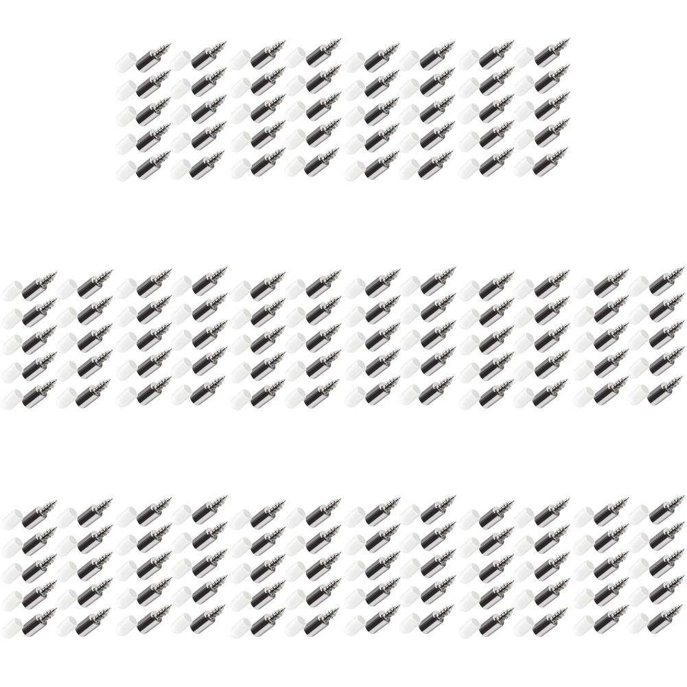 20-200pcs Cross Self-tapping Screw with Rubber Cabinet Wardrobe Storage Rack Septum Screw Fixed Support Bracket Rubber Sleeves