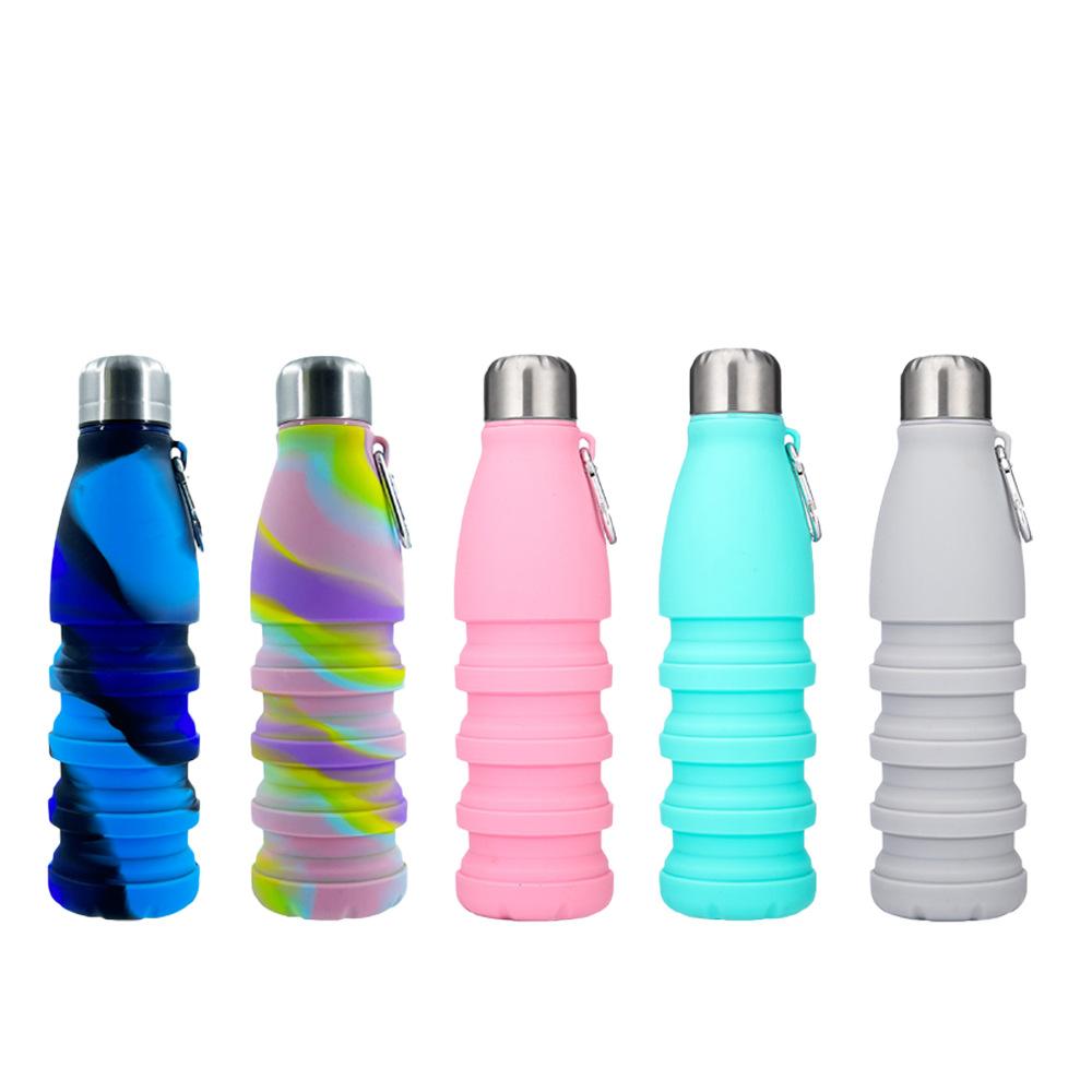 Outdoor Activity Updated Edible Silicon Coke Bottle Lightweight Athletic Bottle Camping Folding Bottle