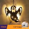 LED Light Up Halloween Hanging Ghost Spider Web Bat Ornaments Halloween Party Horror Props Indoor Outdoor Home Decoration Gifts