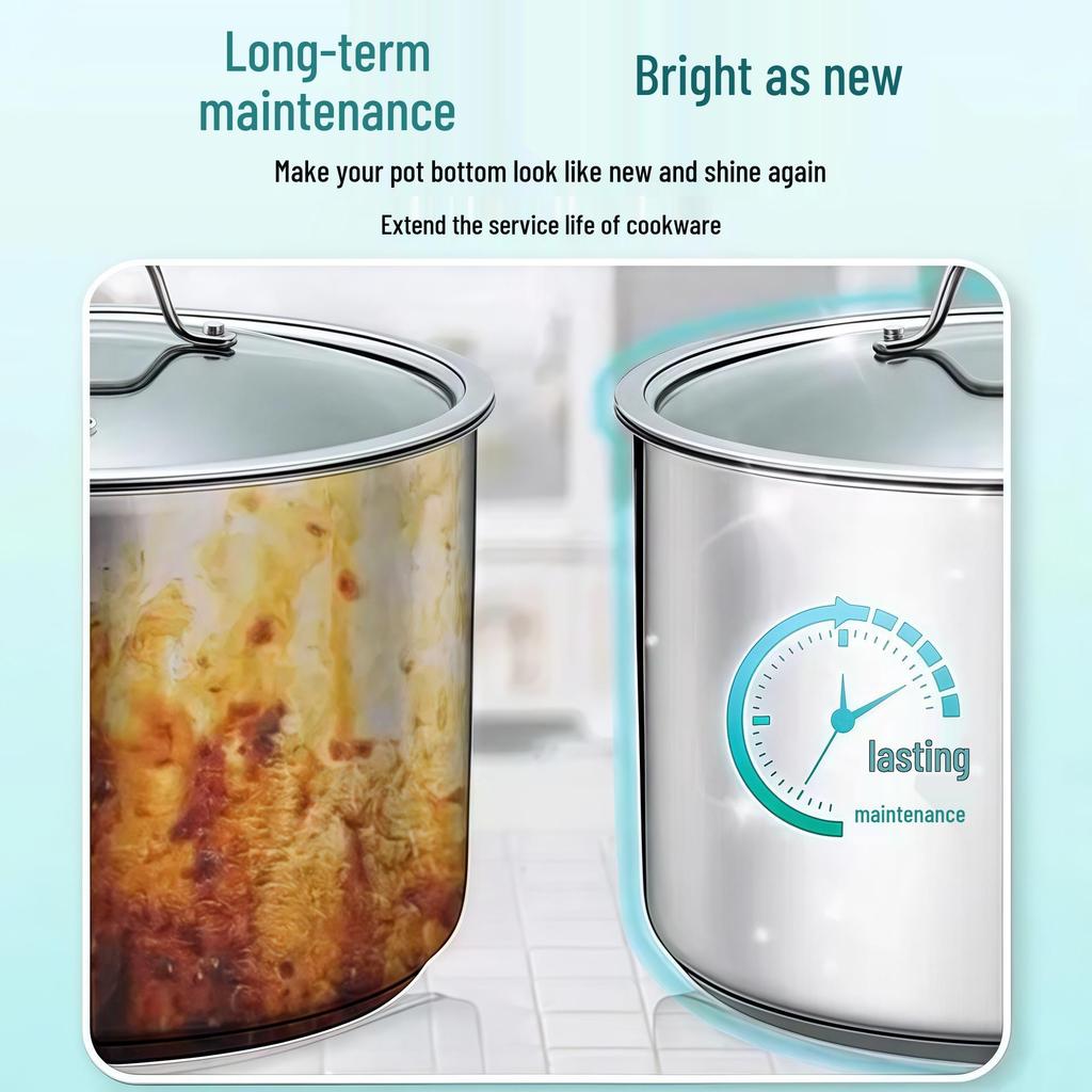 Schwarzer Algen-Schlammentferner - Edelstahl & Topfentkalker Gel für Gewerbeküchen