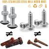 Anti Theft License Plate Screws, Anti Theft License Plate Frame Bolts Tamper Resistant Fasteners, Stainless Steel License Plate Screws, 1/4"(M6)