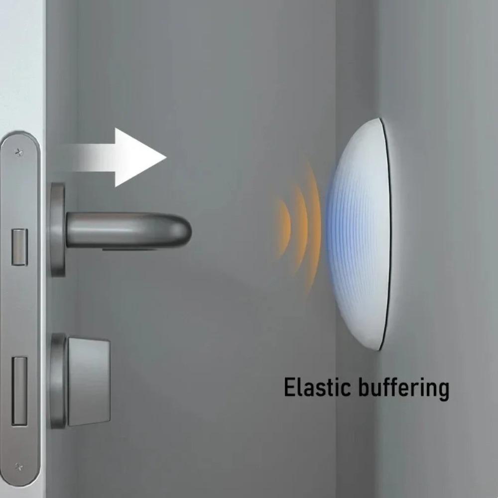 Round Transparent Soft Silicone Non-slip Door Stopper Muffler Wall Protector Self-adhesive Door Handles Bumper Protective Plug