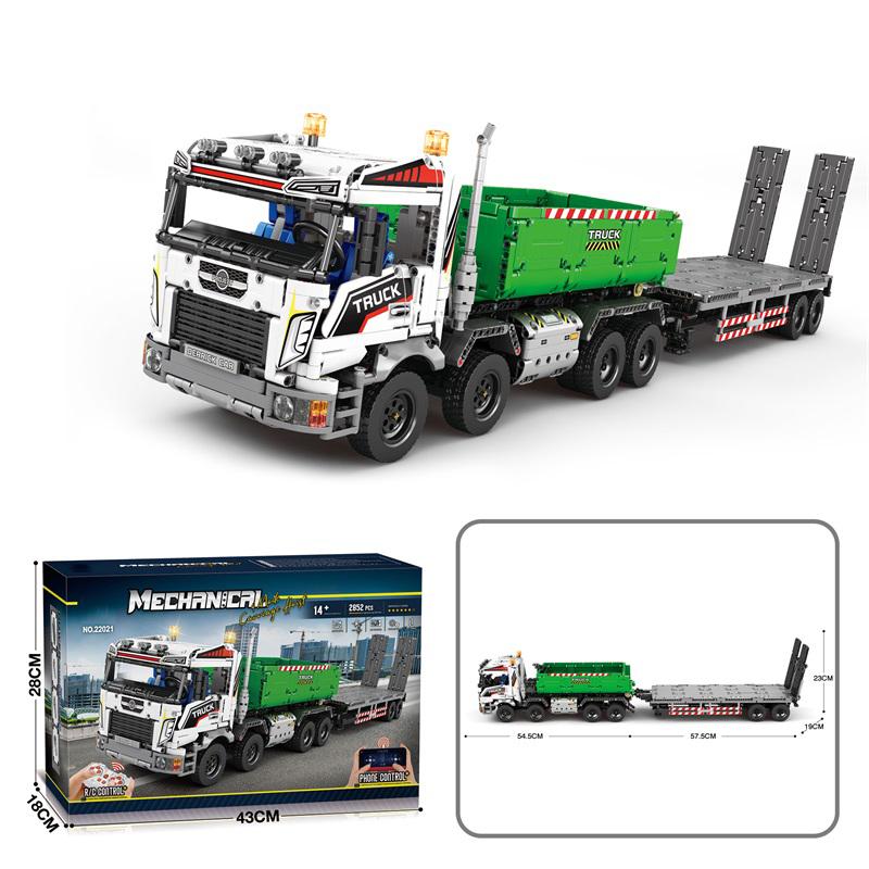 

Non-Toxic 2852Pcs Technical Truck Crane Vehicle Building Blocks Hook Lifting Truck Car Trailer Tow Model Bricks Toy For Kids Holiday Gifts With Box