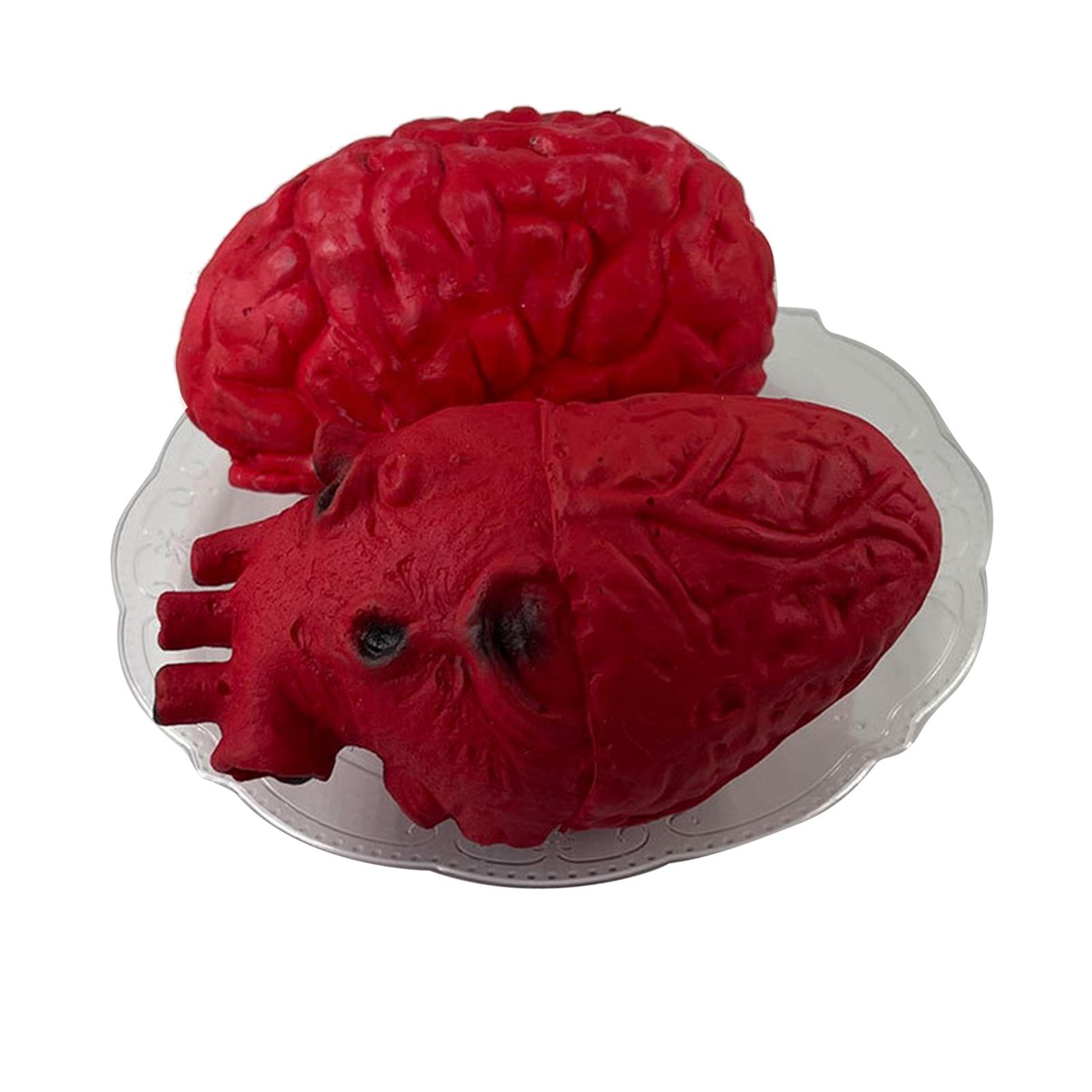 

Halloween Heart Brain Prop Innovative Scary High Simulation Hand Crafted Halloween Organ Prop for Halloween Party