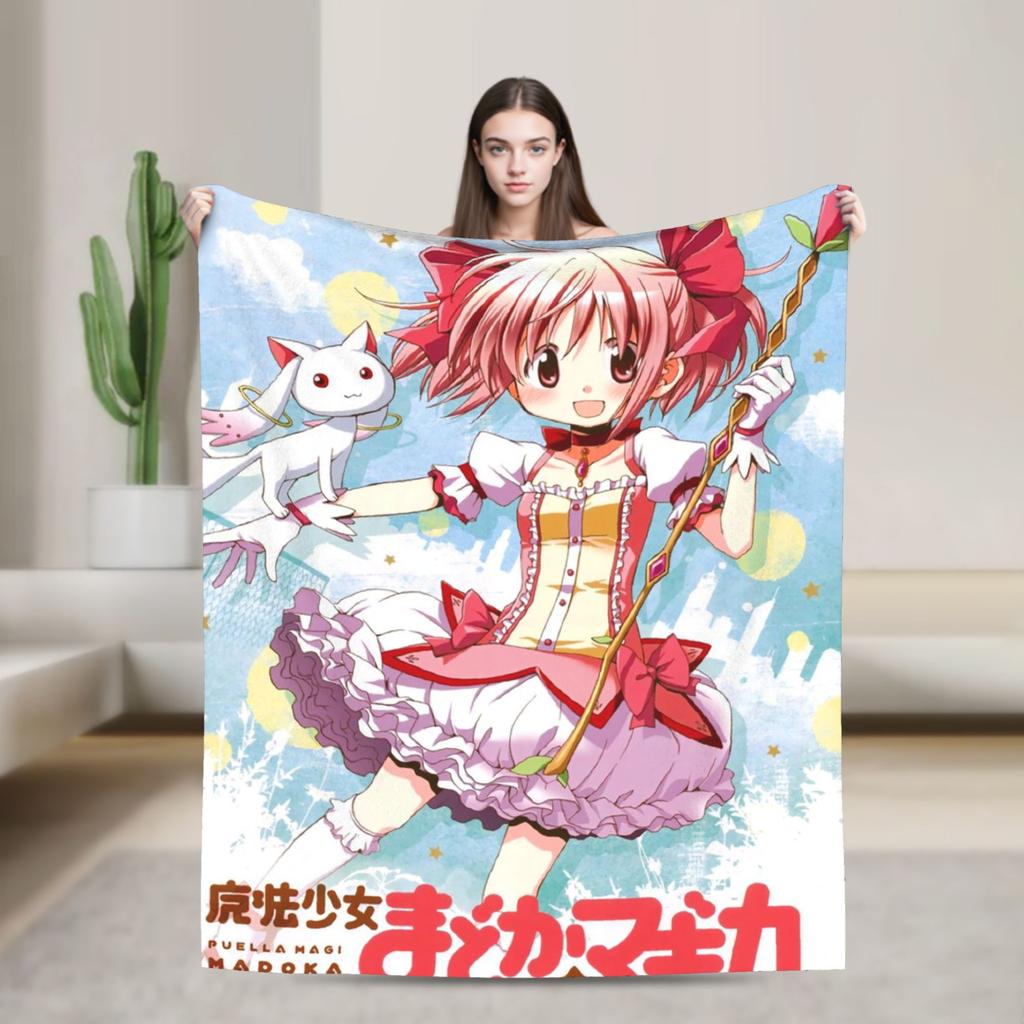 Mahou Shoujo Puellas Magis Madokas Magicas Blankets Sayaka Miki Flannel Awesome Warm Throw Blanket for Coverlet Textile Decor