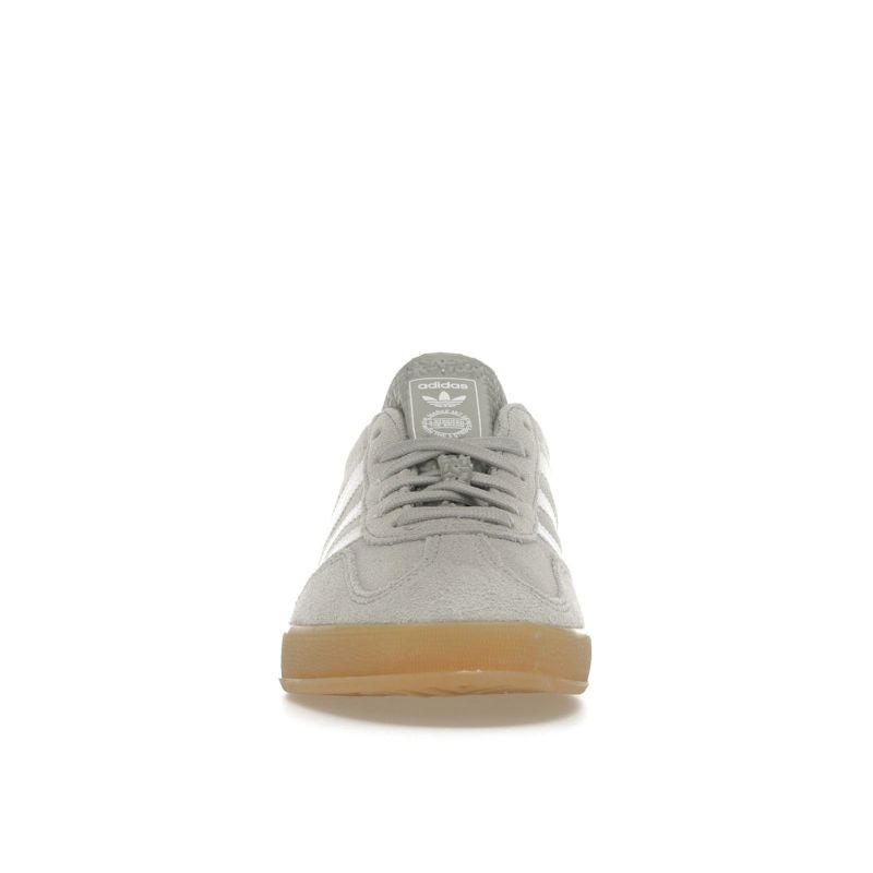 Adidas Gazelle Indoor Grey White Unisex Sneakers Grey-Two Cloud-White Gold-Metallic JQ0176