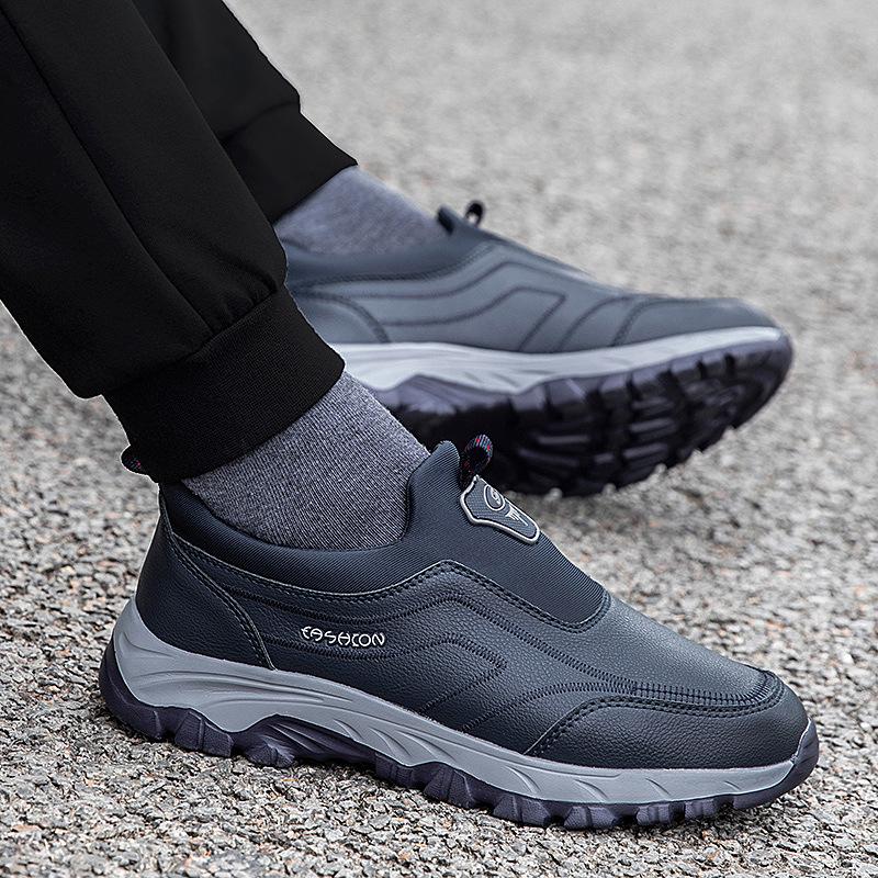 Zhang Kaili Men s Winter Non-slip Lightweight Slip-on Walking Shoes with Soft Sole 45