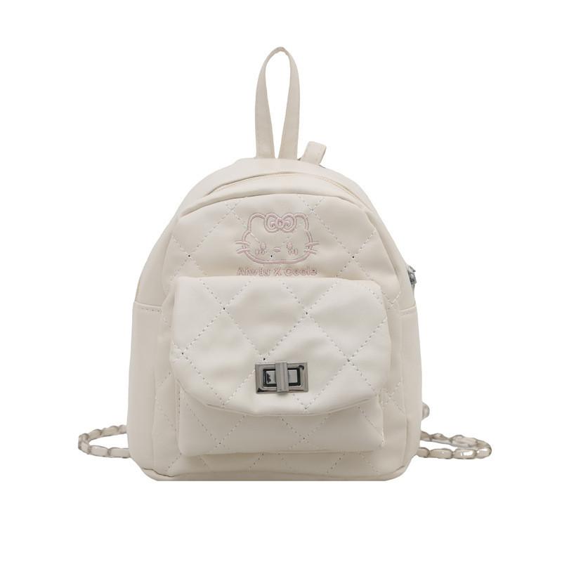 Small Pu Square Backpack For Women With Chain Strap And Street Style For Daily Use