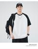 250G Men's Summer Trendy Color Block Raglan Tee - Heavyweight Pure Cotton, Loose Fit, Short Sleeve
