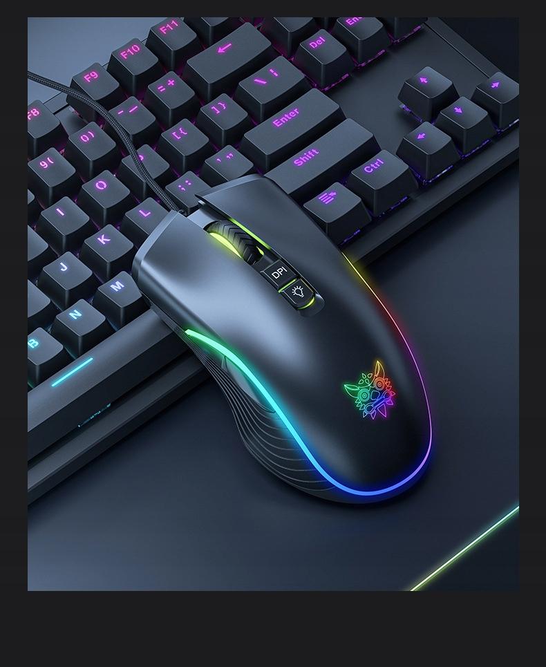 Gaming-Maus ONIKUMA CW905 schwarz kabelgebunden 6 Tasten RGB