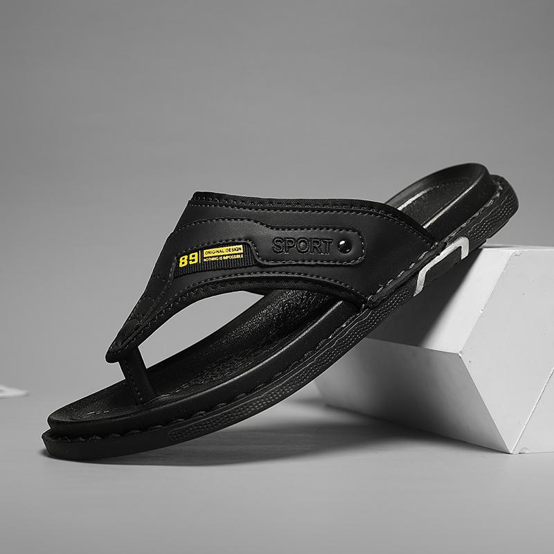 Fashion CYYTL Flip Flops Mens Slippers Summer Casual Shoes Beach Sandals Outdoor Slides Walking Comfort Leather Luxury Designer Fashion