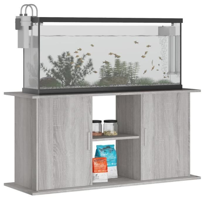 VidaXL Aquarium Stand Sonoma Grey 121x41x58cm Engineered Wood 833621