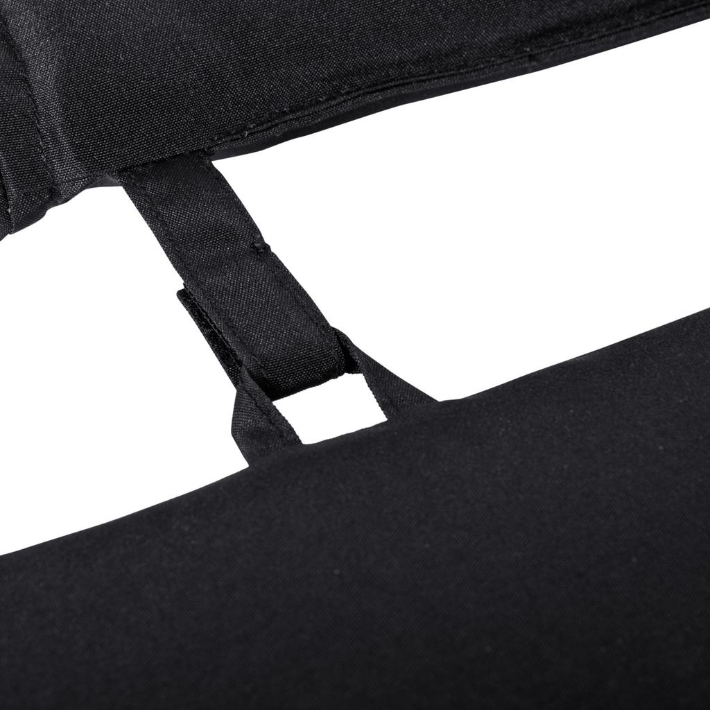Garden Sun Lounger Cushion Replacement Soft Sunbed Reclining Chair Relaxer Pad with Pillow, Cushion ONLY - Black