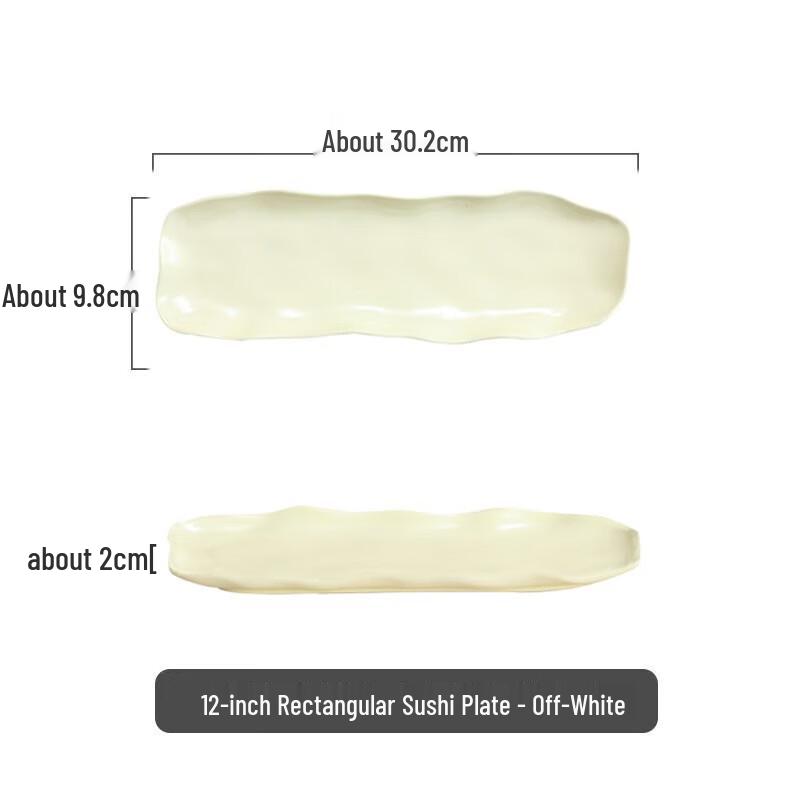 Nordic Style Ceramic Rectangular Dinner Plate