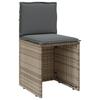 3 Piece Bistro Set with Cushions Beige Poly Rattan