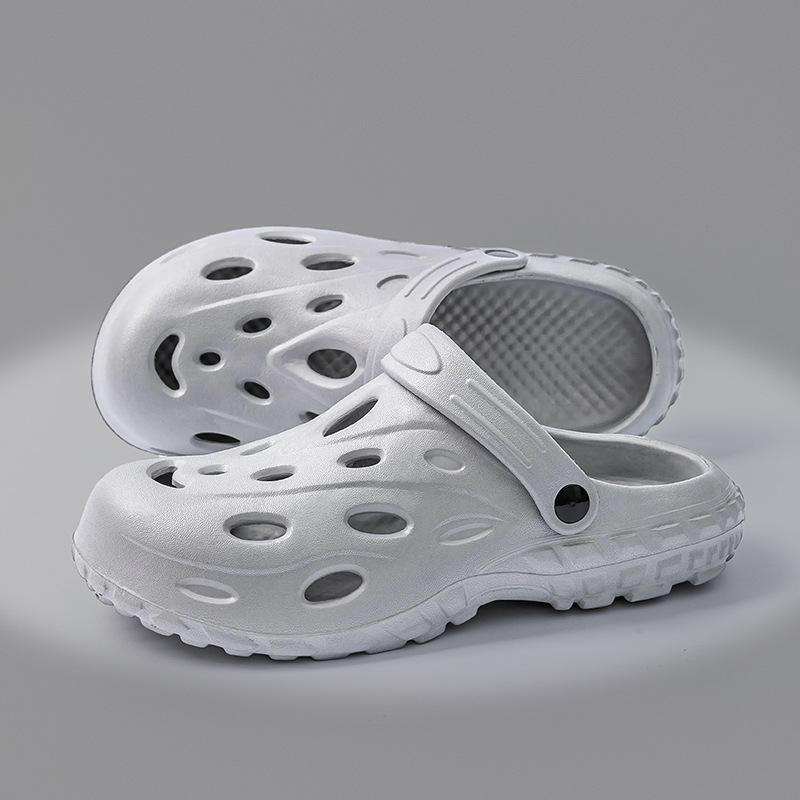 Super Soft EVA Thick Soled Perforated Shoes for Men To Wear In Summer, Anti Slip and Odor Proof, Couple Height Increasing Sandals
