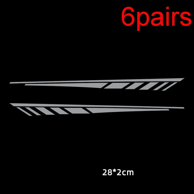 

6 Pairs Motor Body Reflective Waterproof Decal Motorcycle Front Comb Universal Stickers For Yamaha R1 R3 Mt07 Mt09