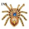 Creative Niche Jewelry Gifts Gothic Spider Brooch Pin, Colorful Rhinestones Decor, Retro Halloween Costume Accessories Alloy Decorative Lapel Pin for
