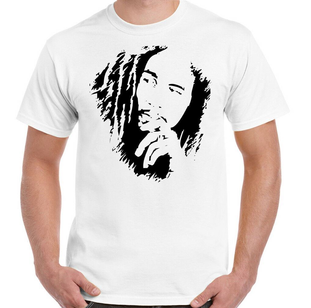 Marley T-Shirt, Mens Reggae Unisex Top Jamaica Wailers Jamaican Flag L