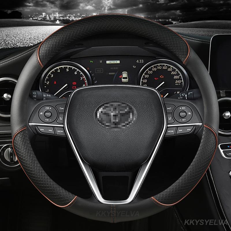 Microfiber Leather Car Steering Wheel Cover for Toyota Corolla Avensis Yaris Rav4 Hilux Auris 2013 2014 2015 Auto accessories