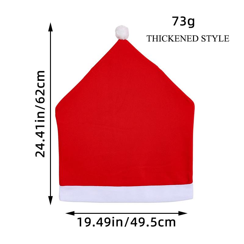 

Рождественский чехол на стул для ресторана, отеля, украшения, чехол на стул, однотонный, для свадеб, встреч, красный бархатный чехол на стул, Рождественский чехол на стул 49.5*62cm Thickened