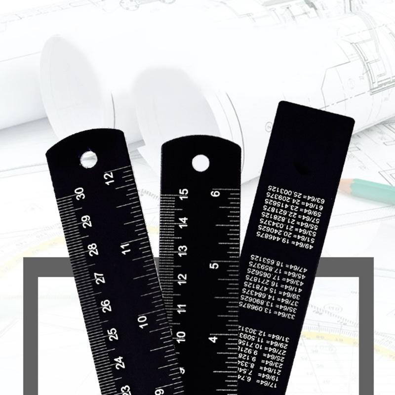 Aluminum Rulers Precisions Measurement Tool with Clear Scale for Precise Measurements In Art & Engineering Projects