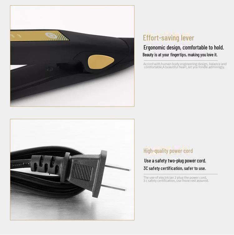 Dual-Purpose Straight & Curling Iron with Negative Ions