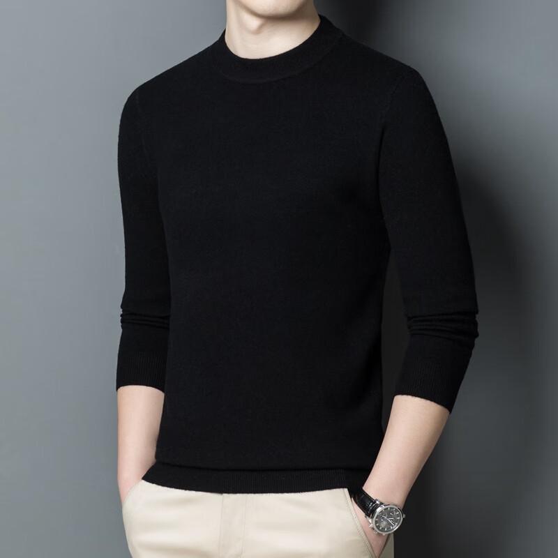 Yiliteng Men's 100% Wool Pullover Turtleneck Sweater YTMFTSJ1063