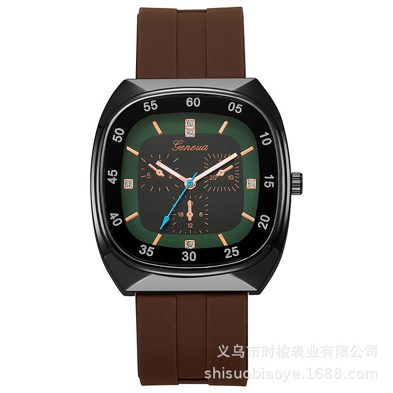 

Мужские спортивные часы квадратные водонепроницаемые кварцевые часы повседневный дизайн часы деловые часы подарок на день рождения бордовый