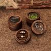 Valentine's Day Circular Carving Wood Ring Box - Double Slot Single Slot Selection, Perfect for Organizing Rings, Wedding Rings