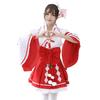 [MTKCNTL] Women's White and Red Shrine Maiden Cosplay Costume for Halloween, Mini Hakama, and Fox Costume, Cute and Elegant for Everyday Wear, Kimono,