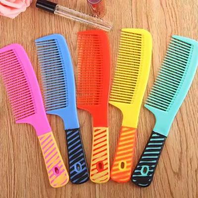 Set de 5 peines/peines para el cabello, set de peines de plástico vibrantes, dientes de peine de plástico duraderos adecuados para cabello normal