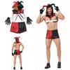 Verführerisches Bühnenoutfit für Nachtclubs Herren Halloween Clown Dessous