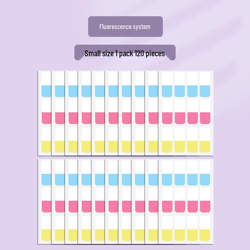High-Value Gradient Color Translucent Index Stickers - Writable Memo and Bookmark with Strong Adhesion.