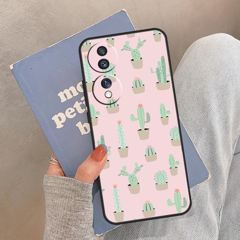 Summer cactus Patterns Case For Honor Magic 5 6 7 8 Pro Cover For Honor 200 400 Lite 50 70 90 X8a X8b X9a X9b X9c