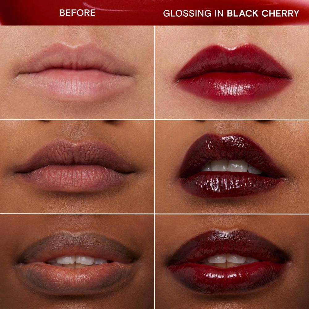 Kulfi Lassi Lips Staining Long Lasting Moisturizing Lip Oil 0.14 Oz Black Cherry Deep Red Brown