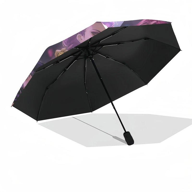 Vivid Anime Characters Art Print PosterUmbrella with Cute Design,Portable 3-Fold Compact Umbrella for Men&Women,Valentine's Day Mother's Day