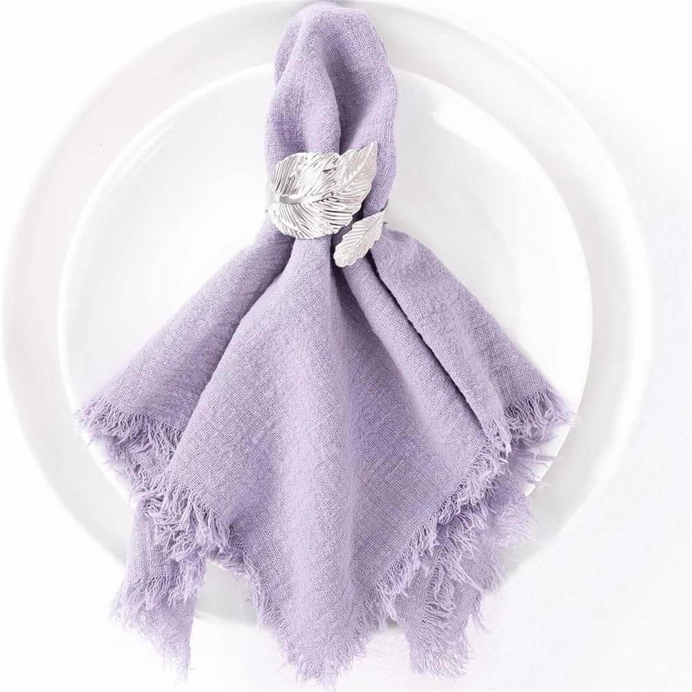 

Cotton Napkins With Tassels Design Accessory Party Supplies Orange Table Cloth Versatile Display Vintage Style фиолетовый