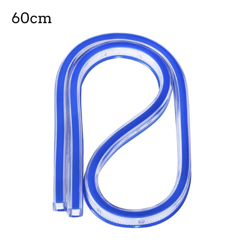 

Fniiva 1 шт. 30/40/50/60 см Мягкая линейка Змеиная линейка Линейка для кривых одежды Офисный инструмент для рисования и дизайна Швейные принадлежности Линейка для портного