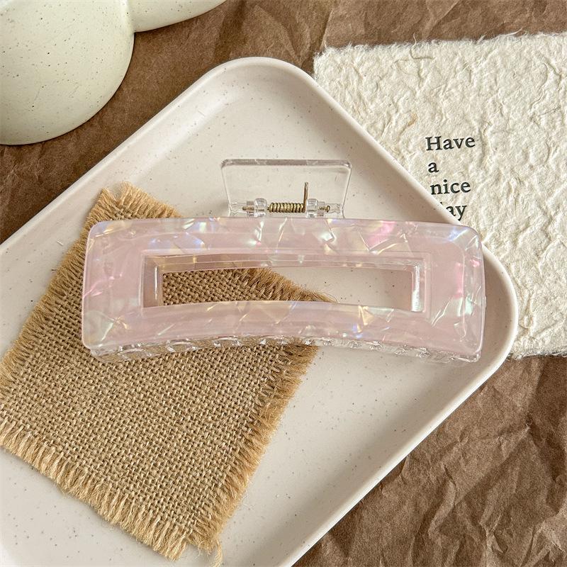 Extra Large Multicolor Acetic Acid Hairpins - Versatile Mermaid Square Design for Girls