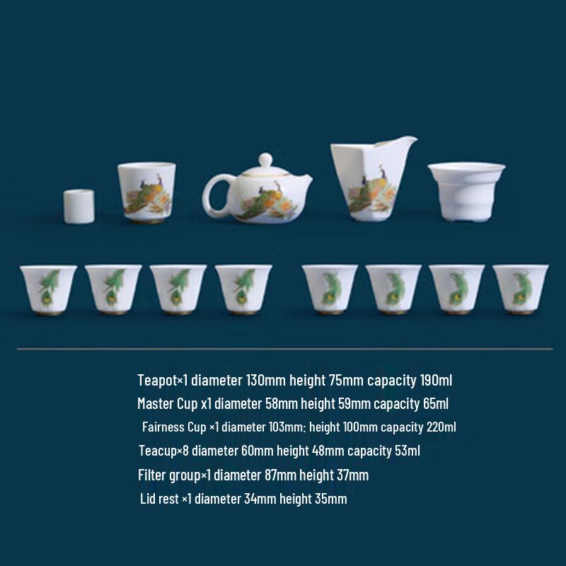 Chaxun Unglazed Mutton Fat Jade Porcelain Kung Fu Tea Set