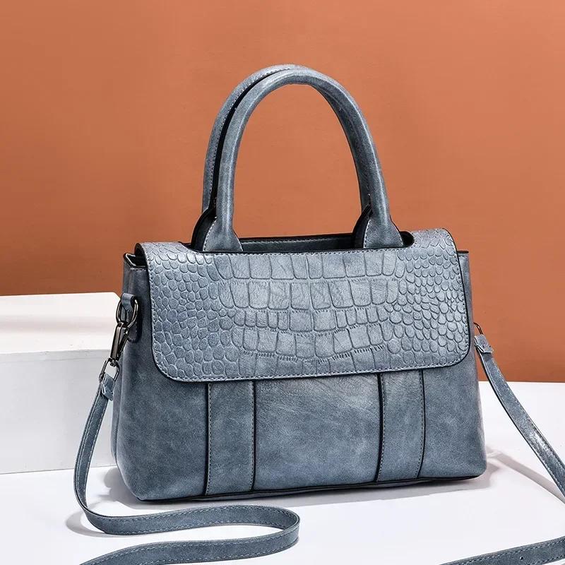Handbag Women's Large Capacity Women's Bag New Fashi Atmosphere Ste Grain Slant Mother's Bag