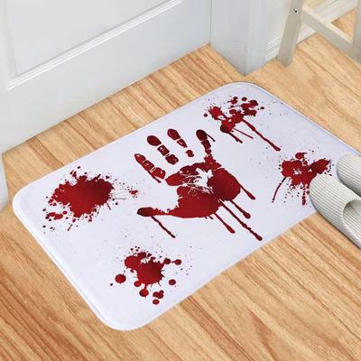 Alfombra horrible para el suelo, alfombra de decoloración para baño sangriento, se vuelve roja con agua, regalo de Navidad, suplantación de amigos, juguete de escape de inducción para niños, alfombra para baño
