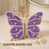 Large Capacity Butterfly Jewelry Box Space Saving Dust-proof Multi-Drawer Storage Case Decorative Plastic Trinket Box Rings