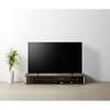 Asahiwood TV Stand (Authentic Product) - Double Rack for 55-inch TVs, Brown, 125cm (W) x 36cm (D) x 18cm (H), Fully Assembled, AS-125CTW-DB
