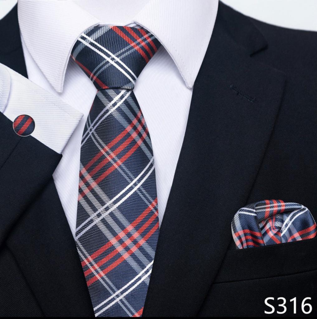 Men's Business Striped Neck Tie Silk Feel Formal Tie for Suit Wedding Accessories Classic Design Professional Style