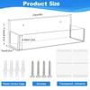 2 Pieces Holder Organizers Storage Racks Space Saving Versatile Acrylic Shelf Wall Mounted for