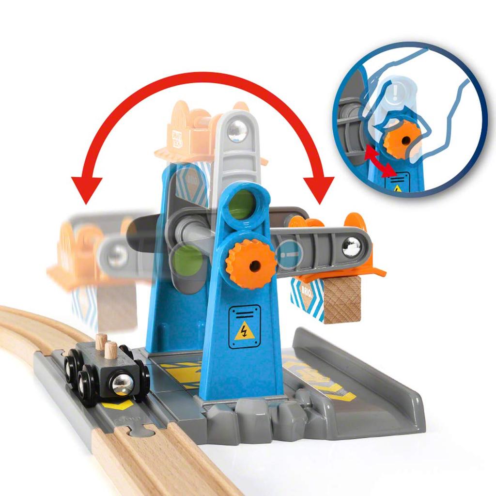 BRIO BRIO WORLD Smart Tech Lift & Load Crane 33827 Wood 33827