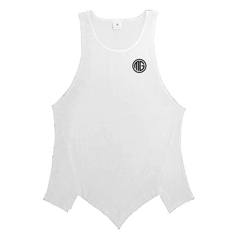 Muscleguys Men’s Gym Clothes Summer Outdoor Training Tops Bodybuilding Sports Breathable Sleeveless T-shirt Personalized Irregular Hem