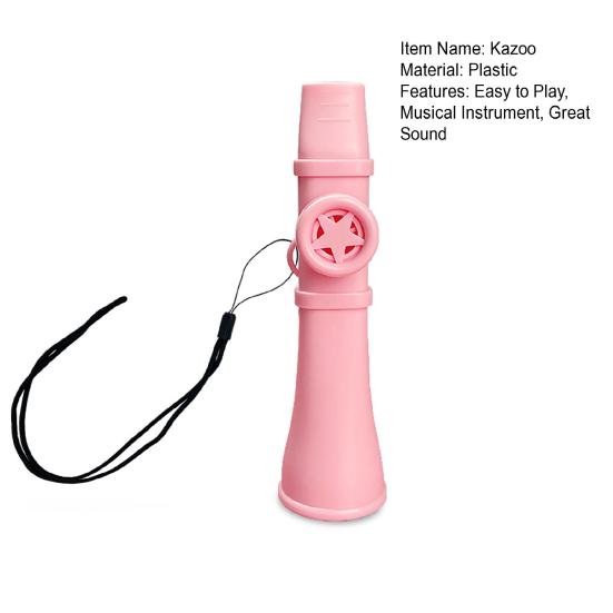 Plastic Kazoo with Lanyard for Kids Adults Easy To Learn Kazoo Flute Musical